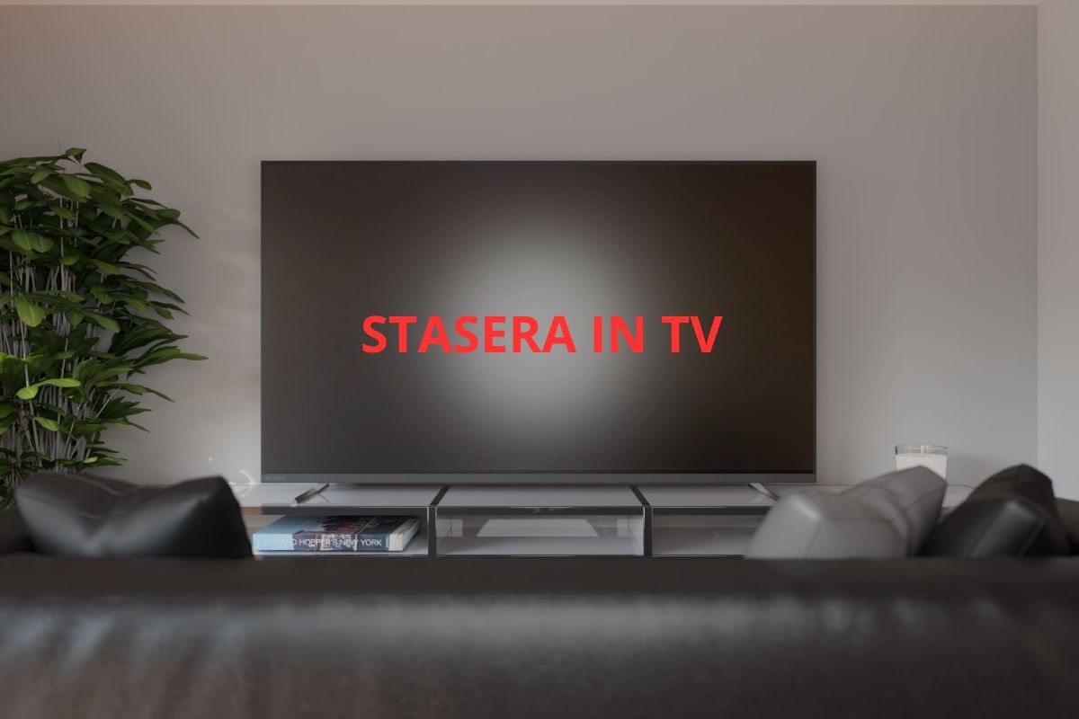 televisione con scritta stasera in tv