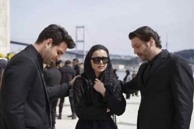 protagonisti di forbidden fruit che piango al funerale di Nadir